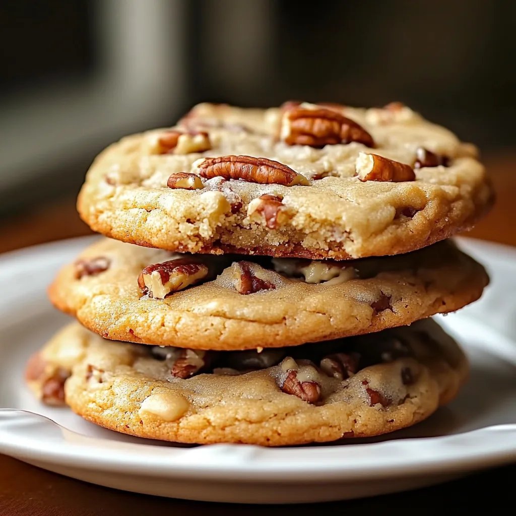 Frosted Butter Pecan Cookies