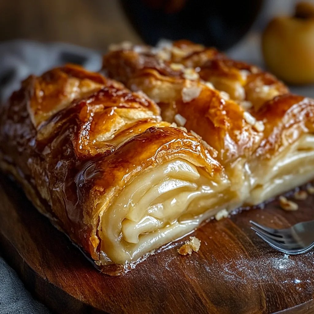 Cozy Apple Kringle with Vanilla Glaze