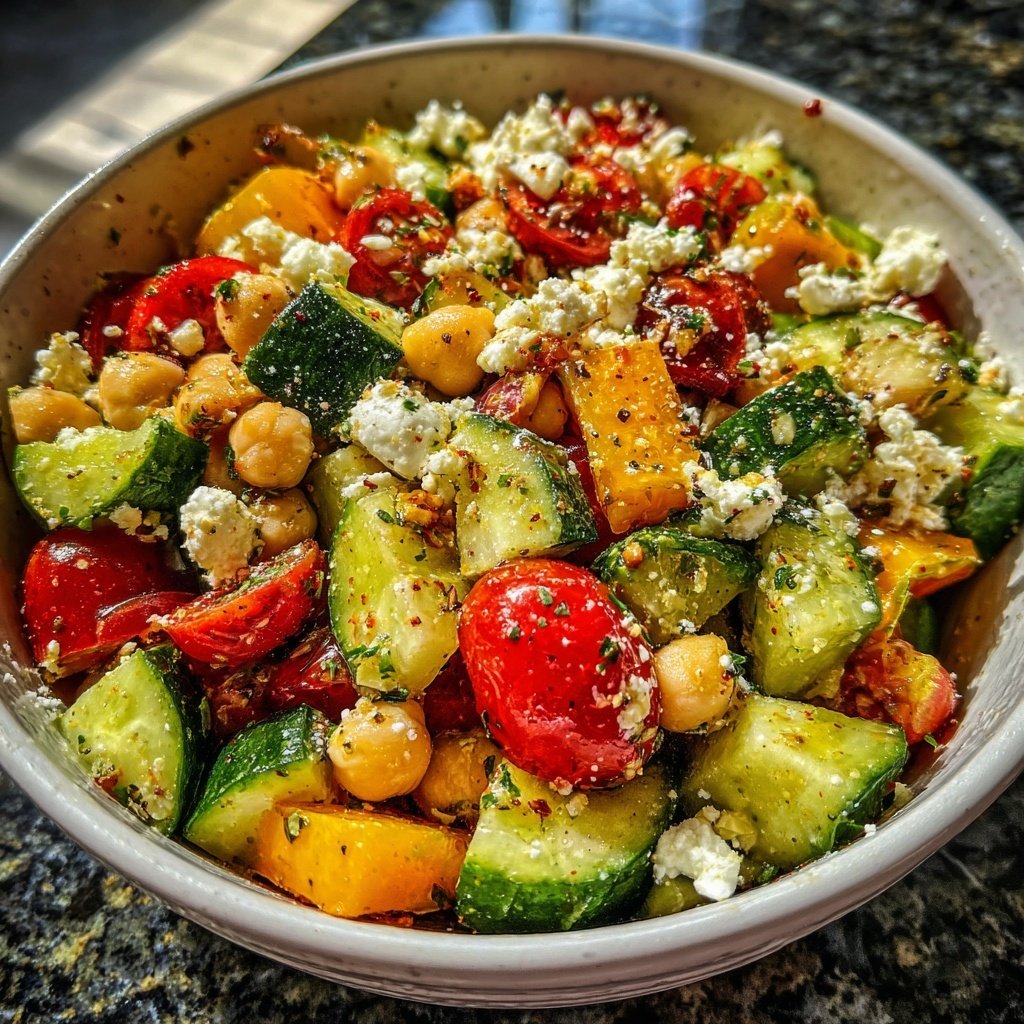Healthy Mediterranean Chickpea Salad