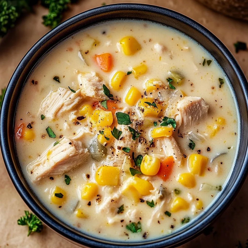 The Best Crockpot Chicken Corn Chowder!