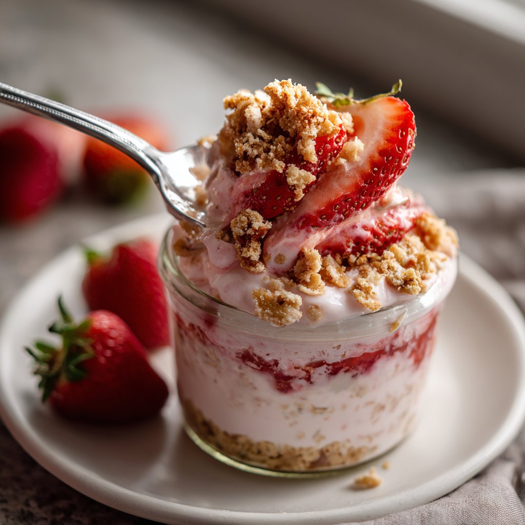 Strawberry Cheesecake Overnight Oats