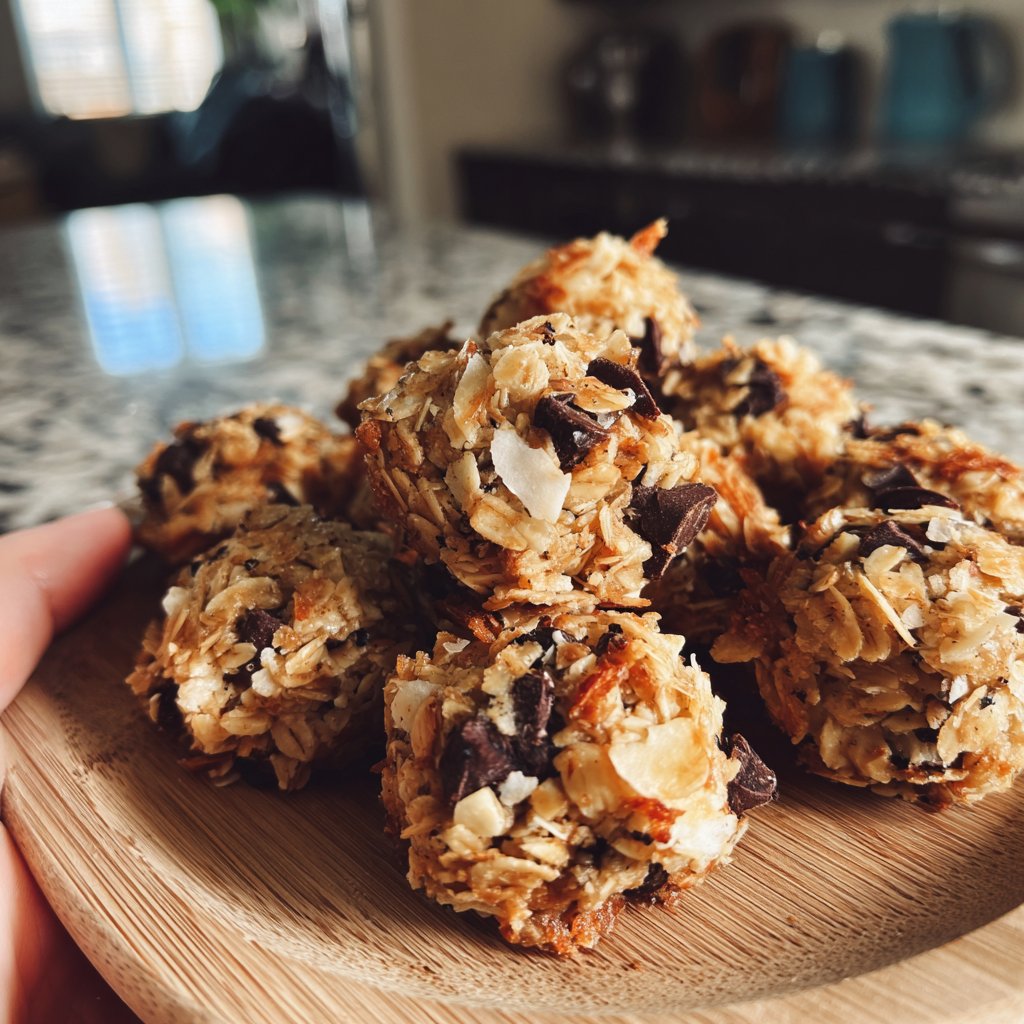 Chocolate Almond Coconut Granola Bites