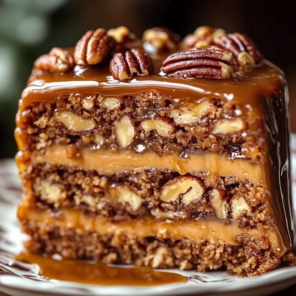 Southern Pecan Caramel Cake