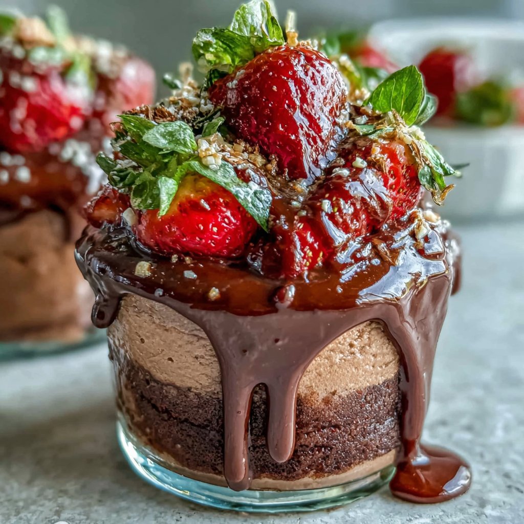 Dubai Chocolate Strawberry Cup Dessert Idea