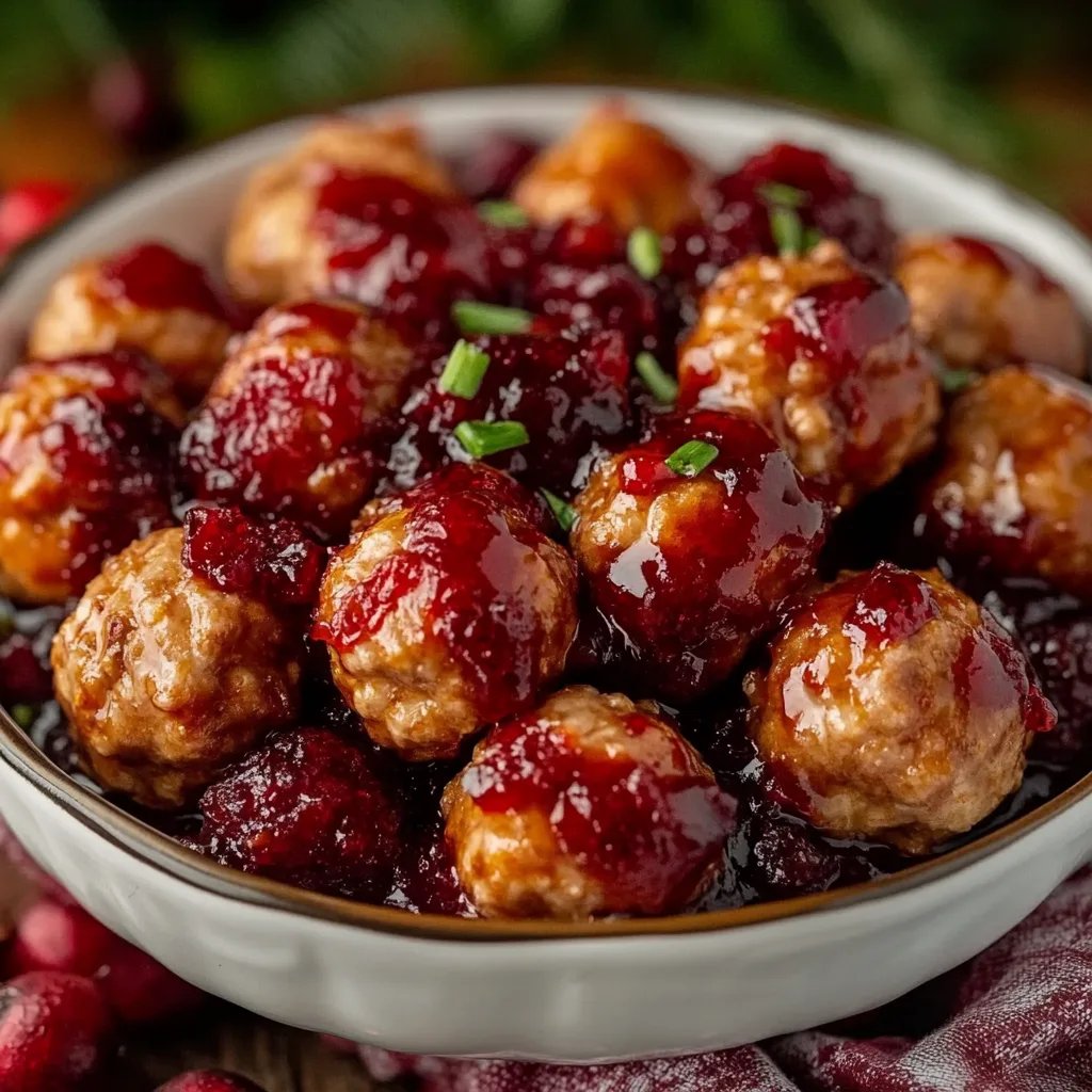 Best Christmas Cranberry Meatballs