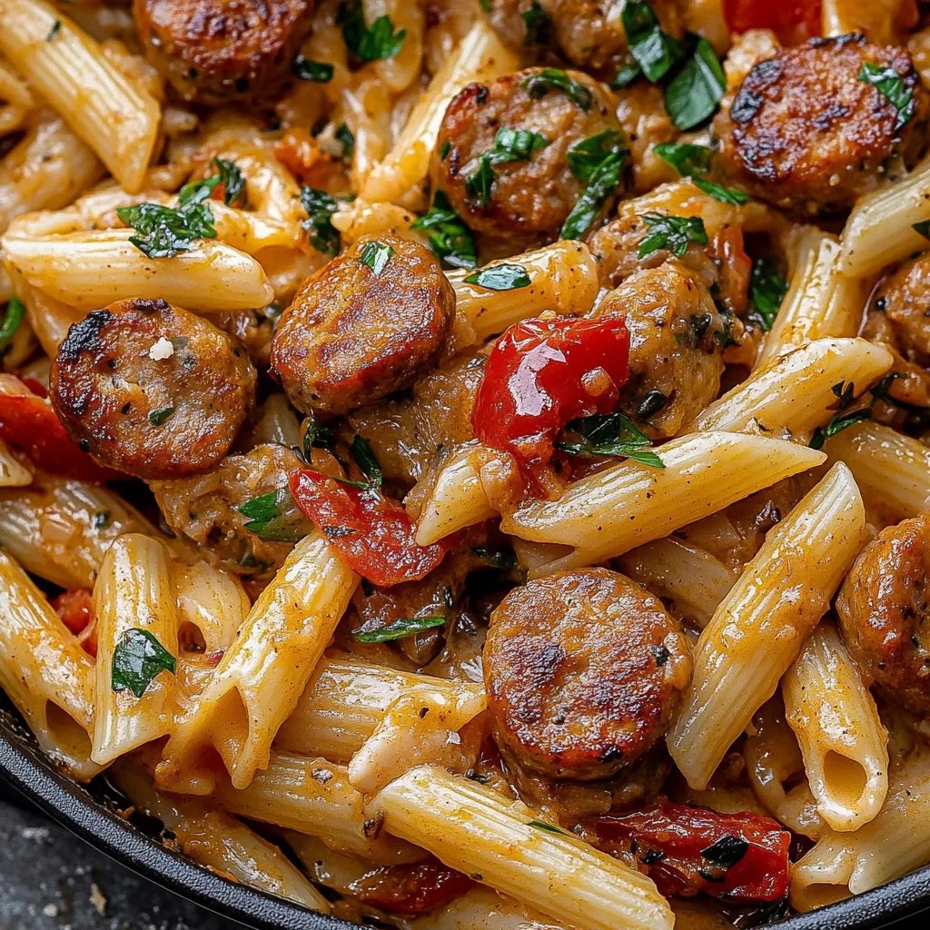 Creamy Cajun Sausage Pasta (One Pot)