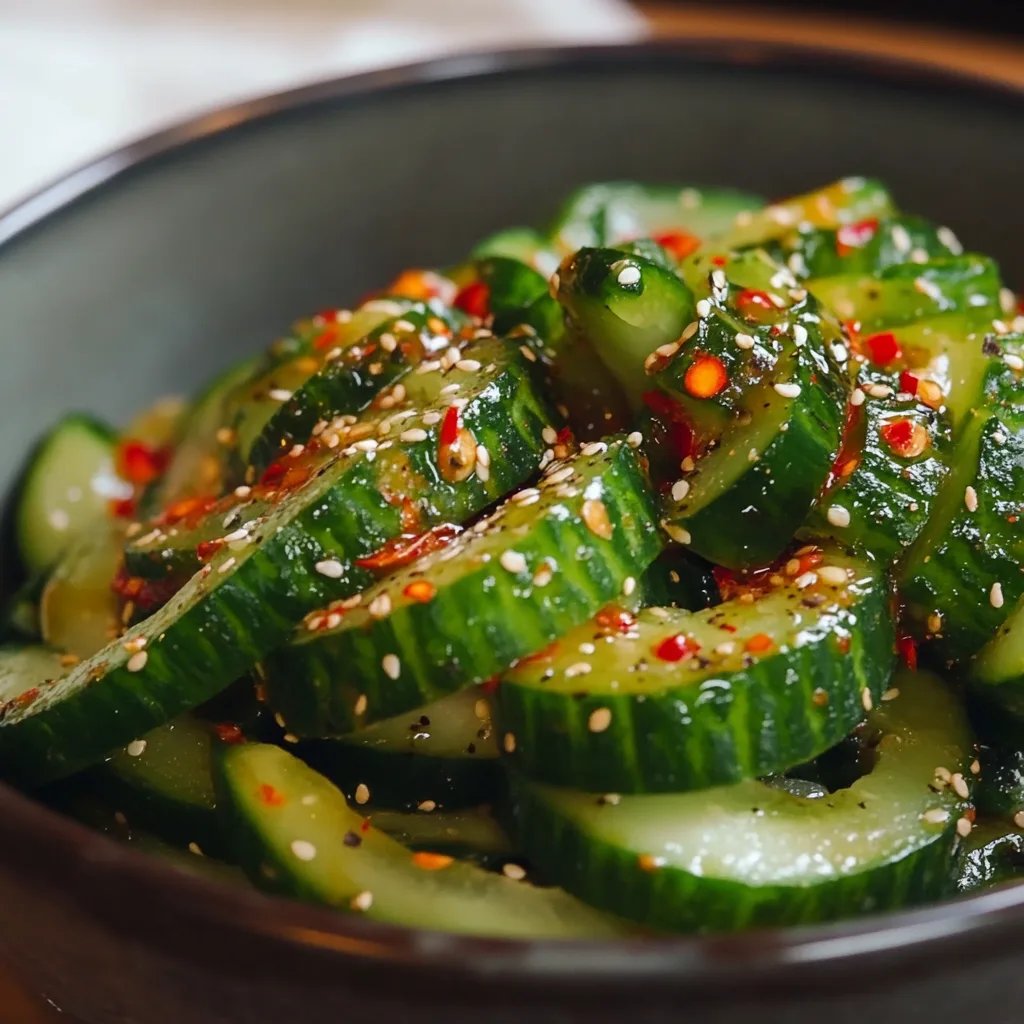 Spicy Spiral Cucumber Salad