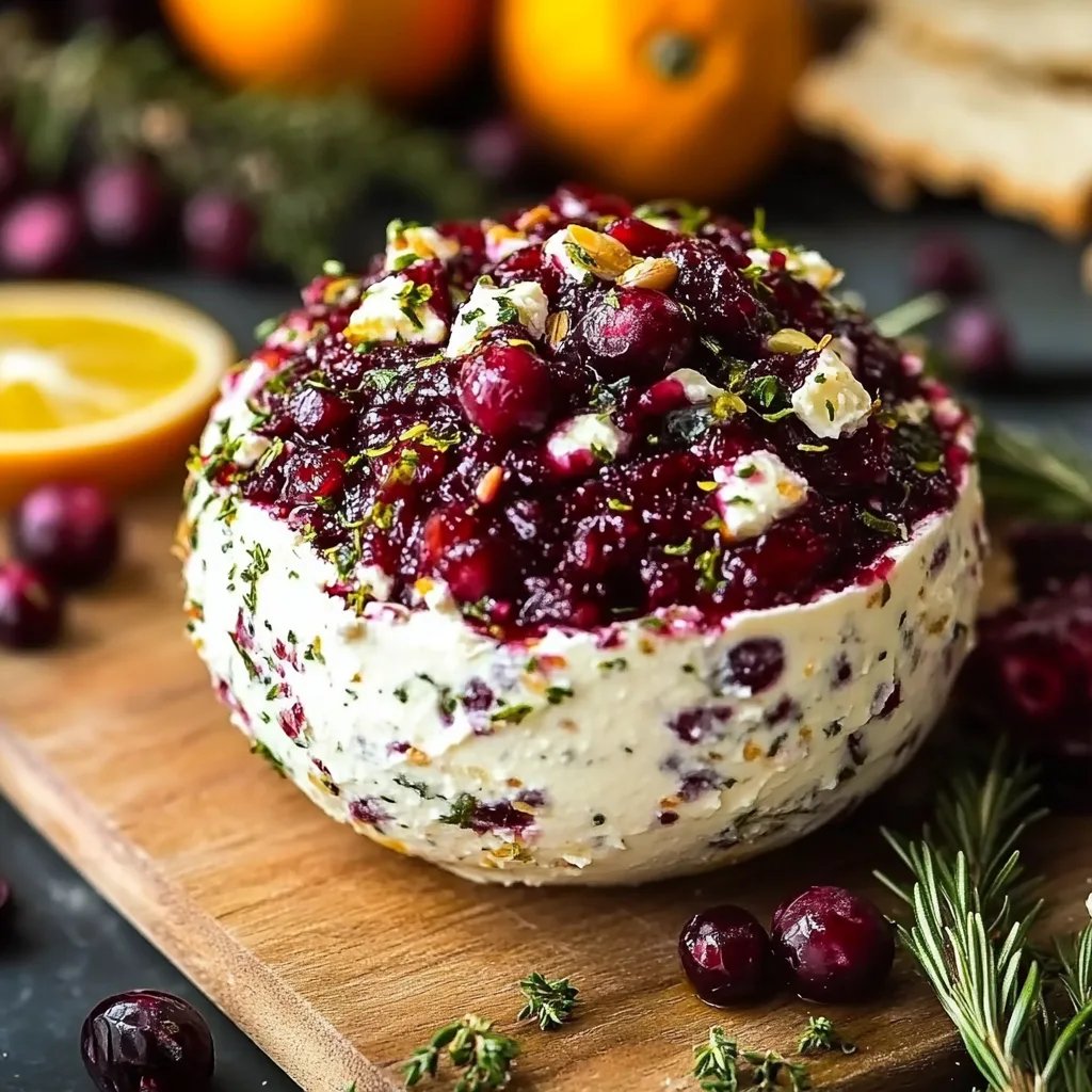 Holiday Cranberry Orange Cream Cheese Dip