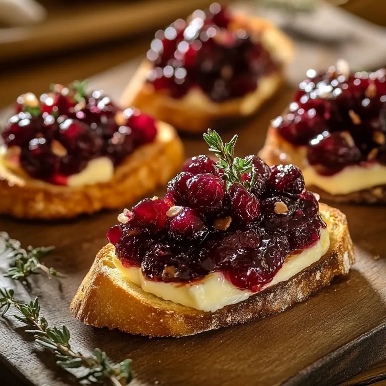 Cranberry and Brie Crostini