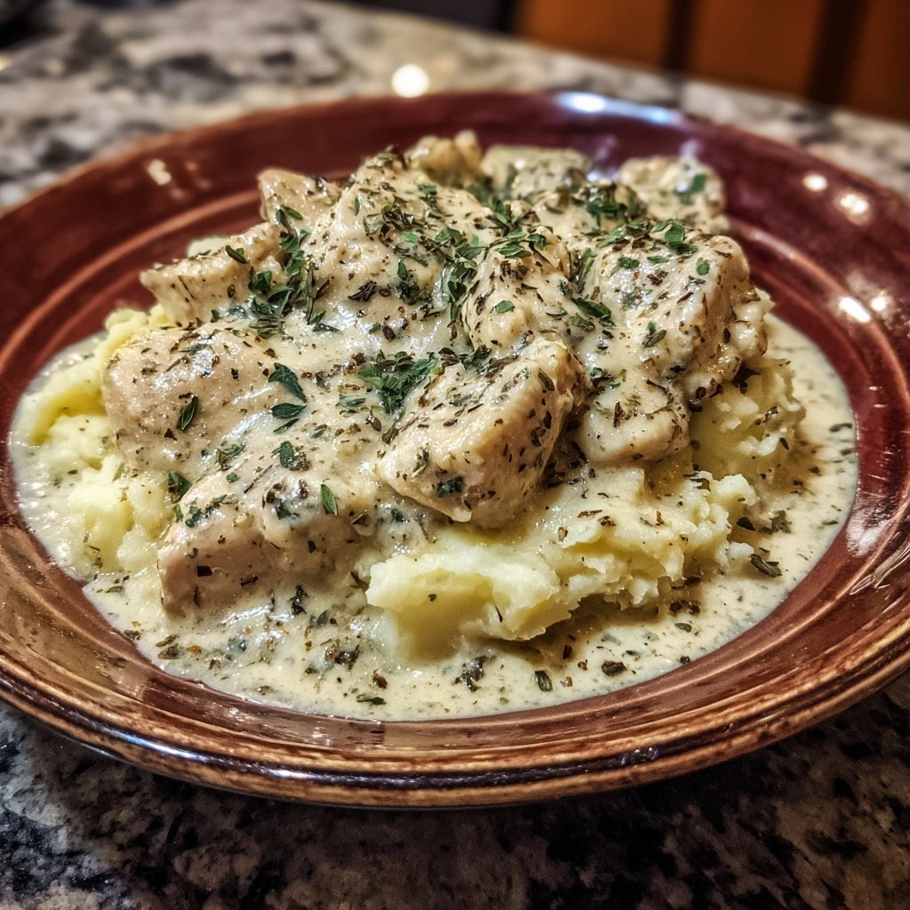 Comfort Food Creamy Chicken and Mashed Potatoes
